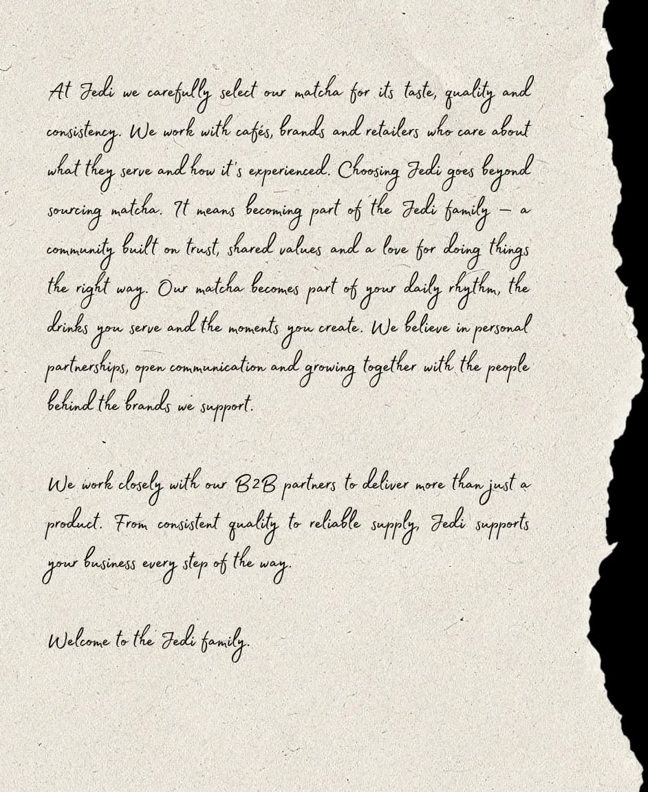 Matcha partnership letter