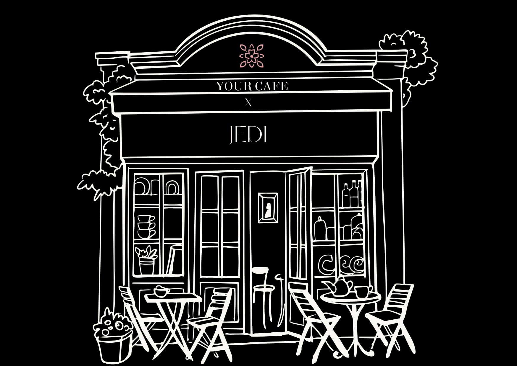 Your cafe × Jedi illustration